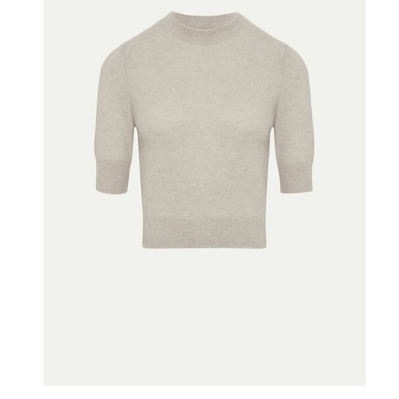 Le Kasha OrganicCashmere Elegant Beige Crew Neck Sweater Large NWT - Picture 1 of 10